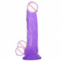 Vente en gros de gode en gelée de cristal pour la masturbation féminine gode réaliste ventouse Plug anal transparent produit sexuel