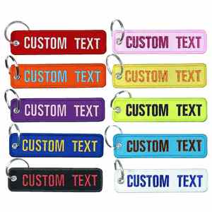 Porte-clés brodés faits à la main et rechargeables |   Porte-clés tendance en alliage de zinc avec motifs alphabétiques délicats et impression typographique - Product Image 1