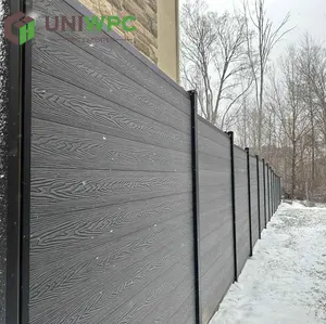 Белый забор WPC наружный алюминиевый садовый Wpc виниловый забор панели для всей продажи