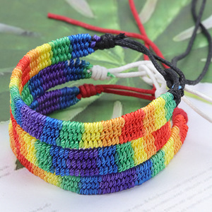 Hot selling Bohemian Handmade Weaving LGBT Pride Rainbow <b>Friendship</b> <b>Bracelet</b> in Stock - Product Image 4