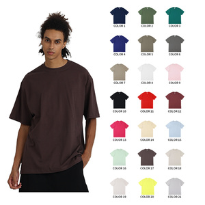 High Quality 100% <strong>Cotton</strong> Blank Men's T-shirts Heavyweight Plain Casual Tshirt Printing Custom T Shirt For Men - Product Image 2