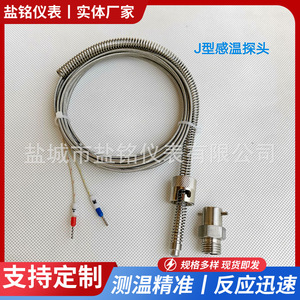 Salt Inscription J Type Thermocouple Temperature Sensor WRF-396 Wire Leads Customizable For Injection Molding Extrusion - Product Image 5