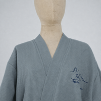 Peignoirs de bain lavables pour hôtel et spa, col kimono, promotionnels, pour adultes, super doux, à manches longues