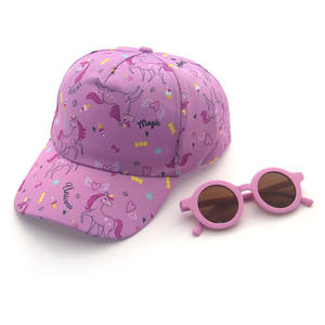 Gorra de Béisbol Snapback con Logotipo Personalizado, Gorra Infantil con Estampado de <span class=keywords><strong>Ballena</strong></span>, Sombreros para Bebés, Gafas de Sol de Plástico para Niños, Juego de Sombreros y Gafas de Sol - Product Image 2