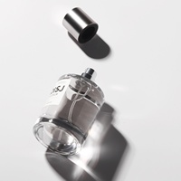 Cilindro superior de plata mate Simplicity 50ml Botella de perfume de vidrio transparente