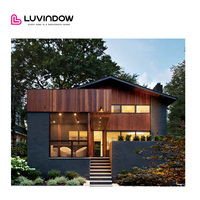 Solution de conception de porte de patio pour villas et appartements modernes, personnalisée, en alliage d'aluminium noir, double entrée manuelle, à économie d'énergie