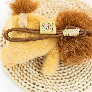Toptan aslan peluş anahtarlıklar aslan bebek oyuncak anahtarlık süs çanta dekor aksesuarları aslan peluş oyuncak - Product Image 5