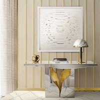Furnistyle table console moderne de luxe avec miroir style baroque pour villa et salon