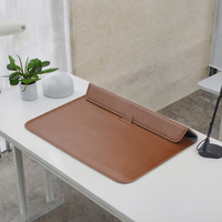 Étui pour ordinateur portable multifonctionnel en cuir PU de 13 pouces, style enveloppe pliable, sac pour tablette iPad, housse pour Macbook pour étudiants