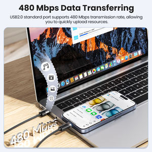 Toocki Smart Power Off USB a Tipo C 1m/2M 100W PD Cable de nailon de transferencia de datos de carga rápida - Product Image 5