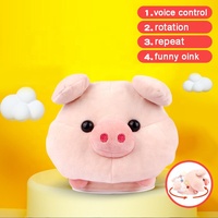 Cochon en peluche à contrôle vocal pour enfants, jouet animal, cochon dansant, en peluche, doux, avec musique légère, répétition, enregistrement