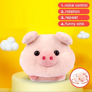 Cerdo de peluche con control de voz, juguete de cerdo de peluche suave con control de voz, giroscopio, grabación de música ligera, repetición oink, nuevo diseño - Product Image 2