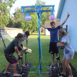 2/4 trạm Hydro Blaster kim loại nước bóng trò chơi lễ hội nước thiết bị chiến đấu Dunk Tank thay thế sự kiện cho thuê - Product Image 1