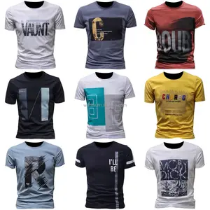 2023 Summer Cotton Men's T-shirt Short Sleeve Tops Tee Men's Clothing T Shirts For Men