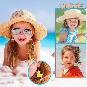 أقراط نسائية من الأكريليك من SC للفتيات, أقراط غريبة مرحة من الأكريليك لزجاجة مياه البطة مزودة بمصاصة على شكل مشروم أو مصاصة ، أقراط نسائية متدلية - Product Image 5