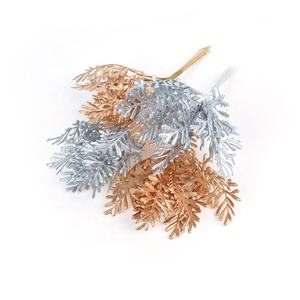 Flores artificiales doradas y plateadas, selecciones de hojas brillantes/aerosoles, árbol de Navidad, decoración elegante de Año Nuevo, decoraciones de selección de flores DIY - Product Image 2