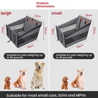 Siège auto pour chien avec parois latérales robustes, panier de transport étanche en tissu Oxford pour chiens de taille moyenne à grande, portable pour SUV