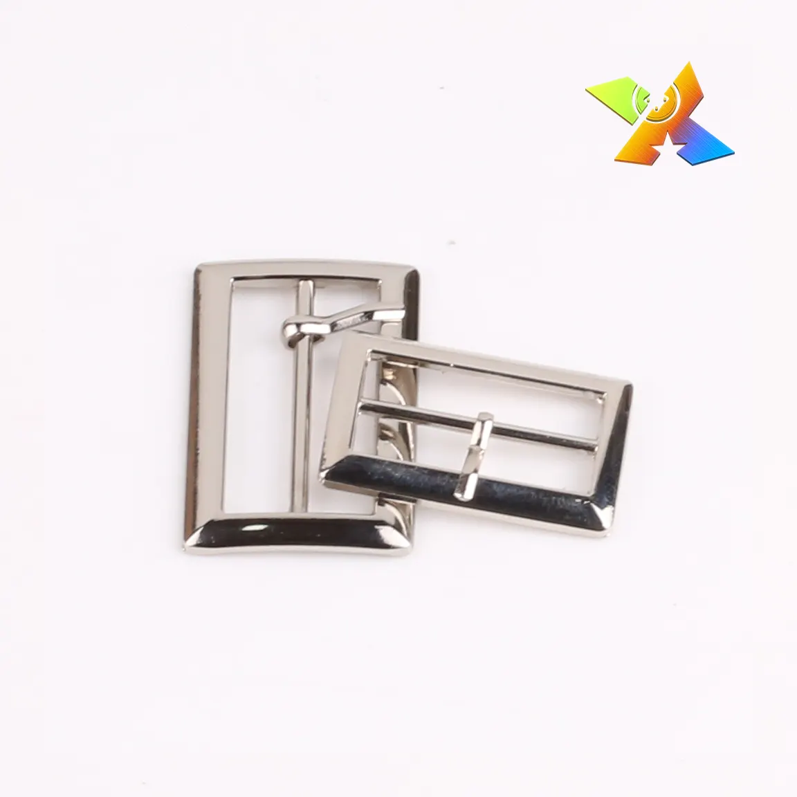 High Quality Bright Silver Customized Eco-friendly Plating Aviation Metal Pin Buckles For Handbag