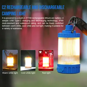 Trustfire C2 LED ricaricabile di emergenza campeggio lanterna impermeabile lampada magnetica per esterni