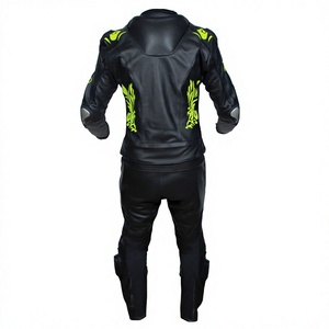 Combinaison de moto en cuir noir pour homme, une pièce, équipement de protection pour la conduite - Product Image 4