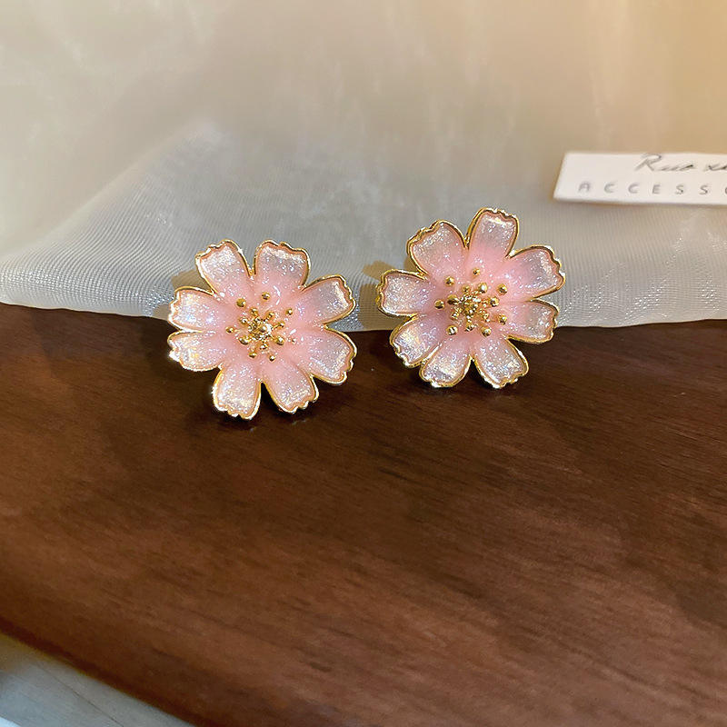 5#silver needle-pink flowers