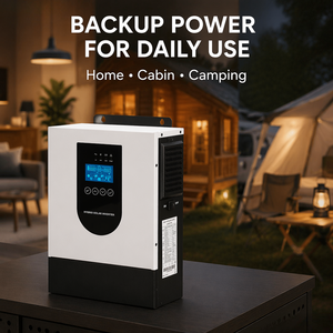 ระบบไฮบริดโซลาร์ออลอินวันเป็นไฟ AC 220V พร้อมเครื่องชาร์จ MPPT ในตัว สำหรับระบบออฟกริดสำหรับเก็บพลังงานภายในบ้าน SYP-1.2KW/12V ประสิทธิภาพการแปลงพลังงาน 90% - Product Image 6