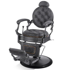 Silla de barbero beige hidráulica resistente moderna antigua al por mayor - Product Image 4