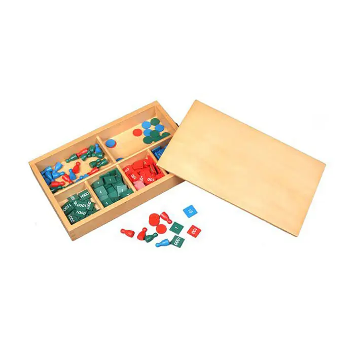 Juegos de estampillas Montessori para enseñanza de matemáticas, ayuda para enseñanza infantil