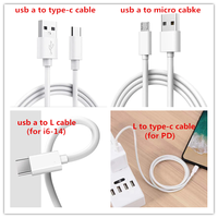 Venta al por mayor 1M/3 pies y 2M/6 pies USB C Micro USB Cable rápido 5A carga rápida para Samsung para Xiaomi para Huawei teléfonos Android impresoras