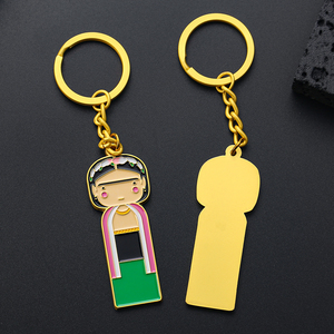 Bán Buôn Vàng Kim Loại Keychain Tùy Chỉnh Thiết Kế Men Móc Chìa Khóa Phim Hoạt Hình Thành Viên Gia Đình Nhân Vật Anime 3D Keychain Keyring Set - Product Image 6