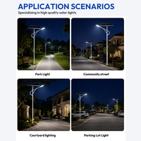 Harga Pabrik AC 85-265V IP65 MAXI MIDI MINI Lampu Jalan Tenaga Surya LED Luar Ruangan Lumen Tinggi dengan Sensor Radar Remote Komersial