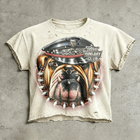 T-shirt en coton personnalisé de haute qualité, grande taille, style vintage, impression DTG, graphisme surdimensionné, effet délavé, coupe ample pour homme