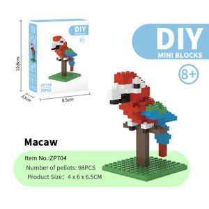 98-218 pezzo di fenicottero pappagallo stelo giocattoli educativi per uccelli Set di blocchi per l'apprendimento creativo dei bambini - Product Image 5