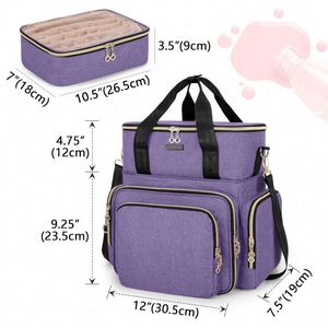 Échantillon Gratuit : Organisateur de Vernis à Ongles Double Couche pour 70 Flacons et un Séchoir à Ongles, Étui à Vernis à Ongles avec 2 Pochettes Amovibles - Product Image 6