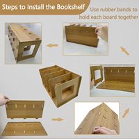 Soporte para libros de madera maciza, duradero, creativo y sencillo, para estudiantes, estantería para oficina, mesa, escritorio, organizador de archivos, almacenamiento de CD y DVD