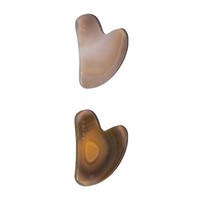 Tabla de Gua Sha de Ágata Roja Natural con Forma de Dedo y Patrón de Corazón, Herramienta de Masaje Facial de Jade, Hecho en China