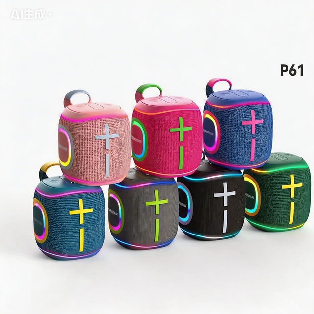 Handle Wireless Speaker Outdoor Portable Heavy Bass HiFi Sound RGB Colorful Lights Cross-border Hot Sale