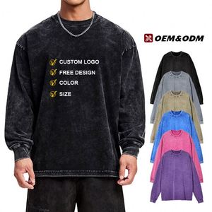 Vêtements de sport pour hommes 2025, vente en gros, personnalisés, de haute qualité, 230 g/m², 100 % coton pur, t-shirt à manches longues, vêtements de sport - Product Image 3