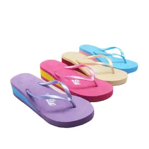 MOQ 1000 Cái Bán Buôn Của Phụ Nữ Dép Thong EVA Nêm Thiết Kế Dép Slides Flip Flops Thiết Kế Phụ Nữ Slides Dép