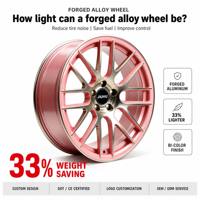 TZJX Rosa Felgen Mehrspeichen-Schmiedefelgen 5x114.3 5x112 5x120 Felgen 18 19 20 21 22 Zoll Konkave Felgen für Ford F-150 Autofelgen