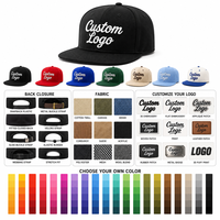 Topi Snapback 6 Panel Polos Bordir Custom, High Crown Flat Brim, Bahan Katun, Gaya Hip Hop Baseball untuk Pria Wanita Streetwear