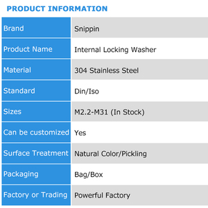 Din6797j nội bộ có răng Gasket máy giặt khóa máy giặt nội bộ khóa máy giặt thép không gỉ M2.2 m2.7 M3.2 m4.3 m5.3 M6.4-M31 - Product Image 6