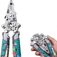 Tournevis pliant multifonctionnel 18-en-1 Tuvilo, pince électrique, coupe-fil en acier au chrome-vanadium