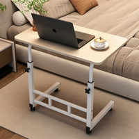 Table de chevet mobile et réglable en hauteur, bureau simple pour chambre et usage domestique, bureau d'étude pour dortoir étudiant