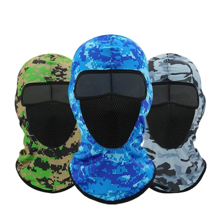 Outdoor Cycling Full Face Camo Mask Cover Tactical Hat Breathable Fabric Camo Balaclava