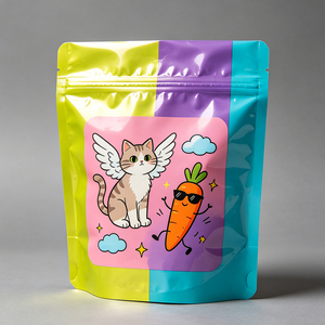 Custom Logo Reusable Anti-Odor Vertical Polyester Film Bags Laminated Silk Screen Printing 3.5g-28g Sizes for Baby Food Storage - Product Image 4