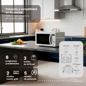 Forno a Microonde Grunkel 28L 2200W in Acciaio Inox con Funzione Friggitrice ad Aria - Product Image 4