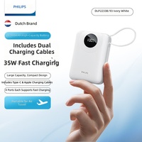 Batterie externe 20000mAh, charge rapide 35W PD, câbles doubles intégrés, chargeur portable fin DLP2233 pour iPad iPhone
