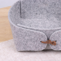 Petit panier de rangement pliable en feutre écologique de 3 mm d'épaisseur pour vêtements, livres, cosmétiques et jouets - Conception multifonctionnelle