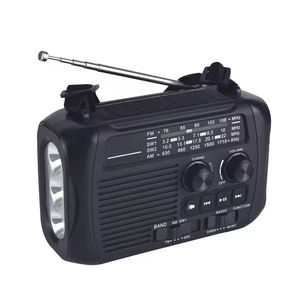 Nuevo Altavoz BT, Retro y Portátil, con Linterna LED, Radio de Emergencia AM/FM/SW con Energía Solar de 2000mAh - Product Image 1